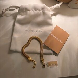 Michael Kors Chevron snake chain Gold Bracelet